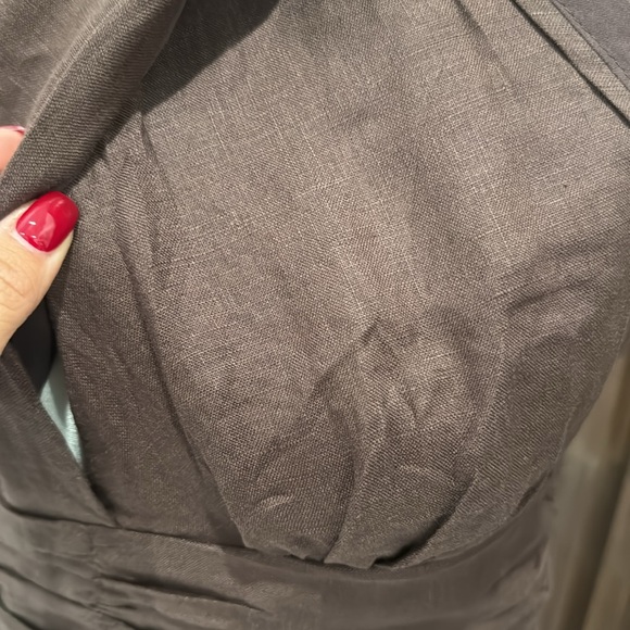 NWT 🏷️ DISSH harrier dark chocolate linen maxi dress US 6 size - Picture 8 of 13